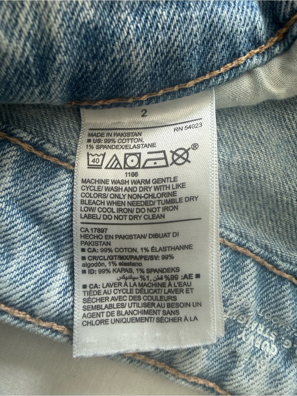 Old Navy Curvy O.G. Straight Leg Jeans | Distressed Y2K Vintage | Size 2 - Picture 7 of 11
